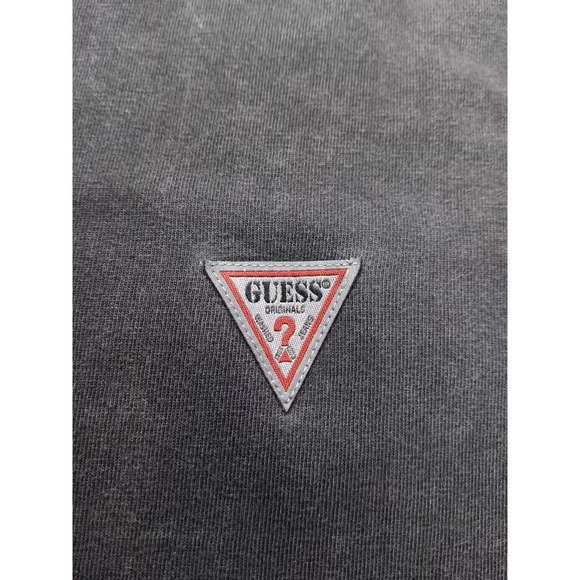 Guess Originals T Shirt Mens Large Gray Cotton Spellout Graphic Logo Regular Fit - Picture 5 of 7
